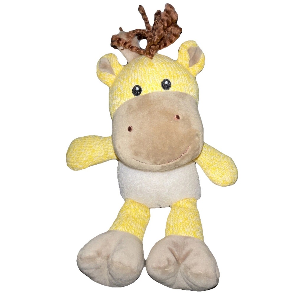 Spark Create Imagine Giraffe Plush Animal Lovey Baby Soft Knit Rattle Toy